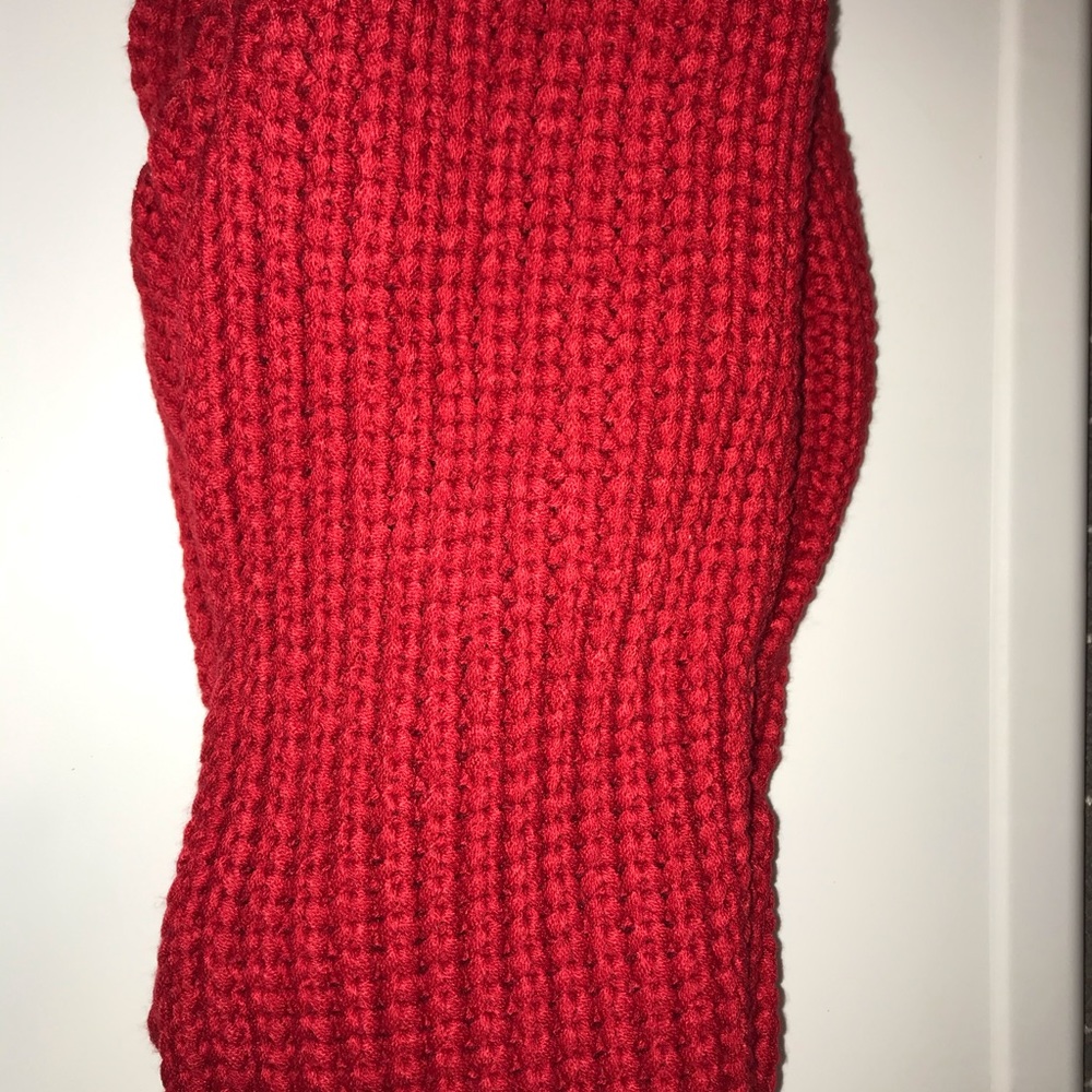 [J. Crew] Cable Knit Infinity Scarf (Red) - Picture 3 of 3
